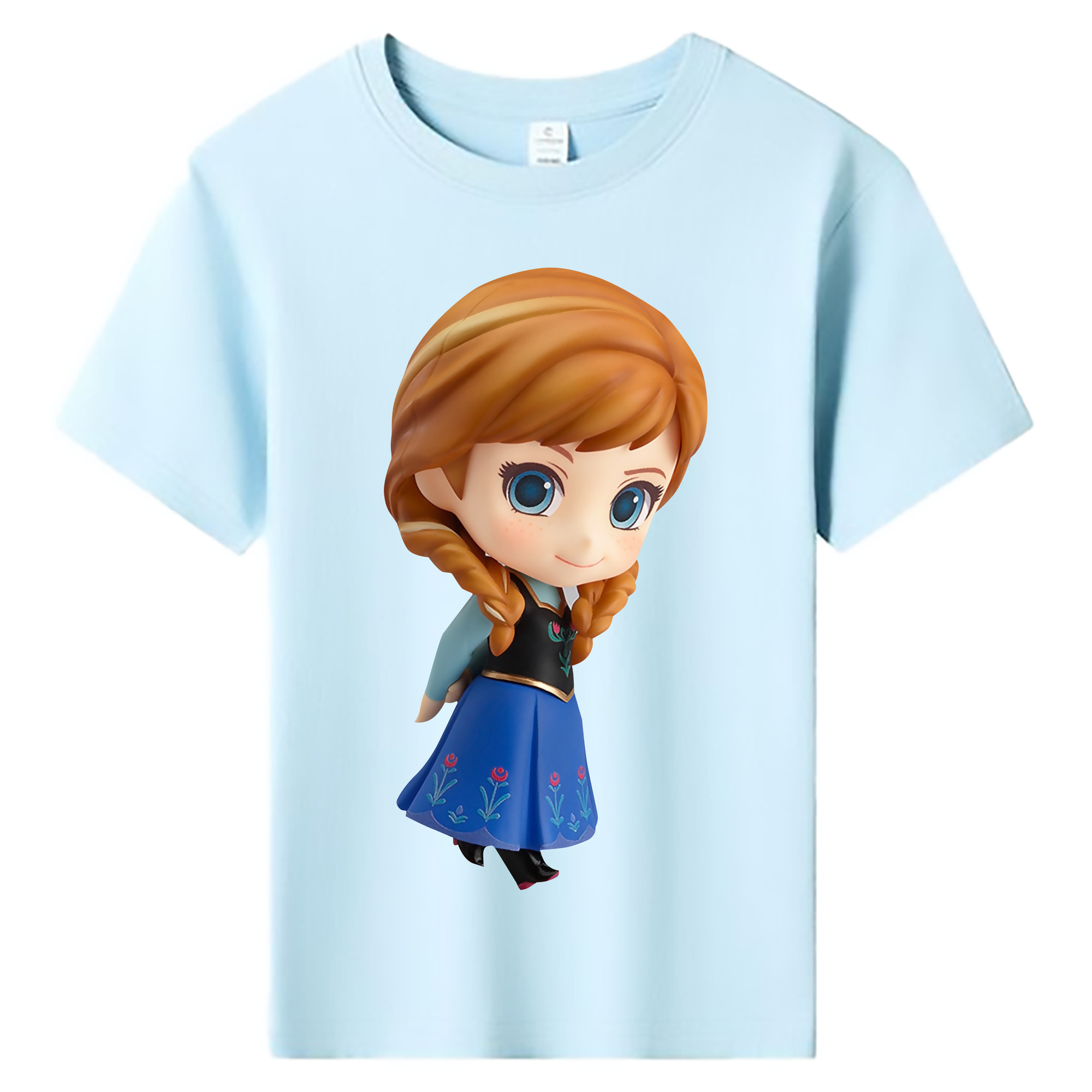 （画像用） アナと雪の女王 アンナ エルサ Frozen Anna Elsa 綿100％キッズTシャツ（フロントプリント）